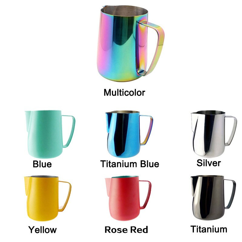 350/600 ml Elegáns rozsdamentes acél kávékancsó tejhabosító csésze krémkészítő Barista kézműves eszpresszó Latte Art kancsó eszköz