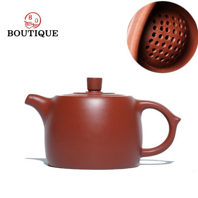 200 ml Yixing autentikus lila agyag teáskannák golyós lyukszűrős teáskanna vízforraló nyers érc Dahongpao iszap, kézzel készített Zisha teáskészlet ajándékok