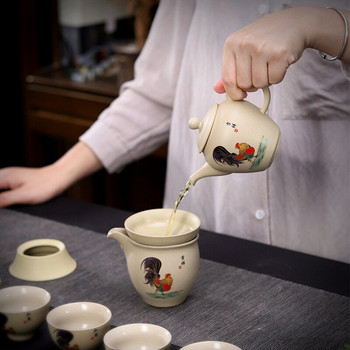 170 ml ретро пиле Art Чайник с цедки Сурова керамика Керамичен чайник Китайски кунг-фу пуер Чайник Саксия Декорация на дома