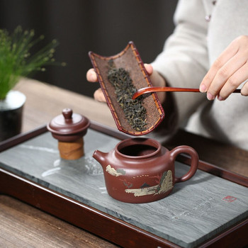 220 ml Китайски лилав глинен чайник Yixing Master Handmade Raw Ore Purple Mud Teapot Чайник Dezhong Персонализиран сервиз за чай Zisha Подаръци