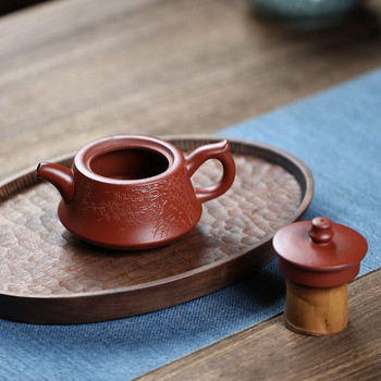 160 ml сурова руда Dahongpao в китайски стил Автентичен чайник от лилава глина Yixing Ръчно изработен чайник с филтър за красота Комплекти за чай Zisha