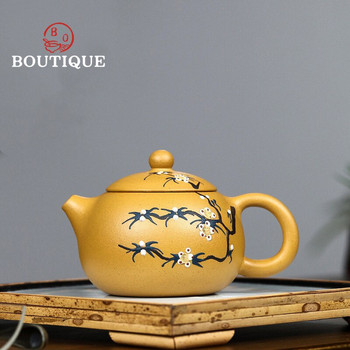 2500ml Yixing Famous Purple Clay Teapot Handmade Xishi Tea Pot Raw Ore Duan Mud Flower Beauty Kettle Κινέζικο σετ τσαγιού Zisha Δώρα