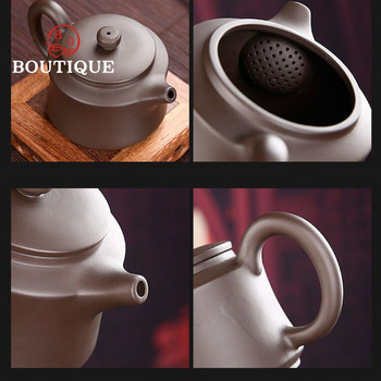 240 ml Yixing Famous Purple Clay Teapots Ръчно изработени Zisha Tea Pot Филтър с топка и дупка Красота Чайник Китайски комплект за чай Персонализирани подаръци