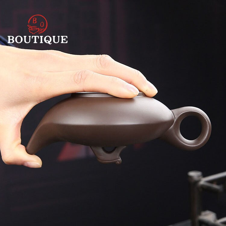 185 ml ceainic Yixing barcă ceainic filtru Zisha oală artizan Set Kung Fu Tet de ceai Set de băuturi pure Cadouri personalizate