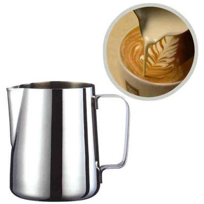Nauji nerūdijančio plieno pieno putojimo ąsočiai Pull Flower Cup Pieno kavos puodelio putojimo ąsotis putotojas Latte ąsotis Kavos indas