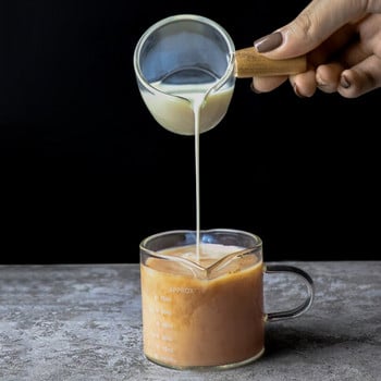 Ιταλικό γυάλινο φλιτζάνι γάλακτος Coffee Latte Μίνι φλιτζάνι τσαγιού με λαβή Δημιουργική απλή πολυλειτουργική καφετιέρα για εστιατόριο Bar Home