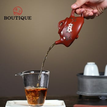 170 ml традиционни лилави глинени чайници Yixing Сурова руда DaHongPao Чайници с каменна лъжичка Домашен филтър Красота Чайник Консумативи за чай