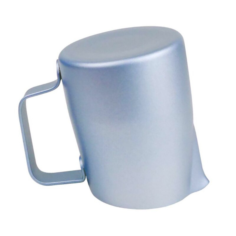 Įstriža burna nerūdijančio plieno putplasčio kavos puodas ištraukiamas gėlių puodas kapučino puodelis kavos puodelis pieno putų puodo pieno putų ąsotis 420 ml