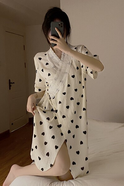 Нощница за кърмачки с 3/4 ръкав