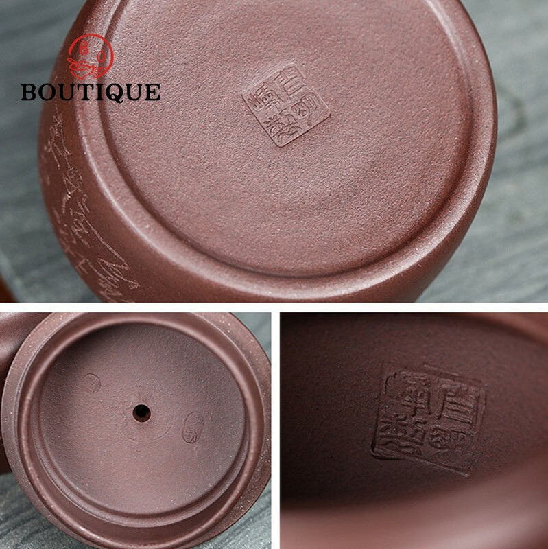 265 ml Yixing ljubičasti glineni čajnici Ručno izrađeni kineski Dezhong lonac Sirova ruda ljubičastog blata Ljepota Kuhalo s infuzerom Kineski Zisha set za čaj