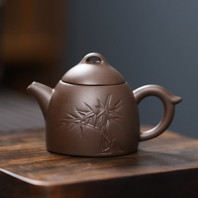 1 DB Lila agyag ujjú teáskanna tea kisállat kis zsebes teáskészlet Díszek Teakiegészítők Boutique Zishi edény tea asztaldísz