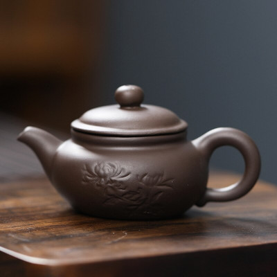1 DB Lila agyag ujjú teáskanna tea kisállat kis zsebes teáskészlet Díszek Teakiegészítők Boutique Zishi edény tea asztaldísz