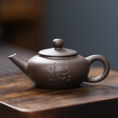 1 DB Lila agyag ujjú teáskanna tea kisállat kis zsebes teáskészlet Díszek Teakiegészítők Boutique Zishi edény tea asztaldísz