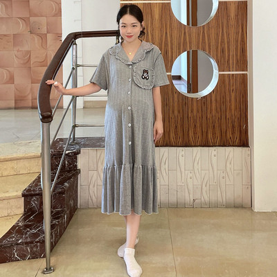 Cămașă de noapte de damă cu nasturi pentru mamele care alăptează