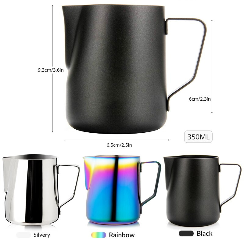 Nerūdijančio plieno pieno putų ąsotis puikiai tinka espreso kavos aparatams Pieno putotuvams Latte Art pieno ąsotis Kavos garinimo ąsotis