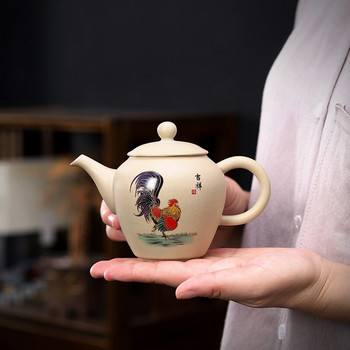 170ml Retro Crude Pottery Ceramic Teapot Chicken Art Bot Tea Pot with Strainers Chinese Kung Fu Puer Tea Maker Pot Διακόσμηση σπιτιού