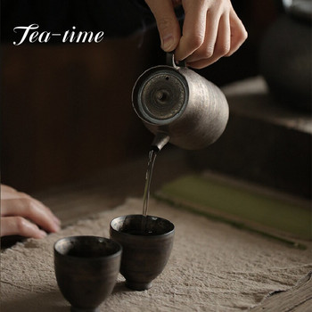 150 ml чайник от груба керамика в японски стил Ретро керамичен чайник Малка тенджера с филтър Kung Fu Чаен комплект Личност Чаена церемония