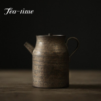 150 ml чайник от груба керамика в японски стил Ретро керамичен чайник Малка тенджера с филтър Kung Fu Чаен комплект Личност Чаена церемония
