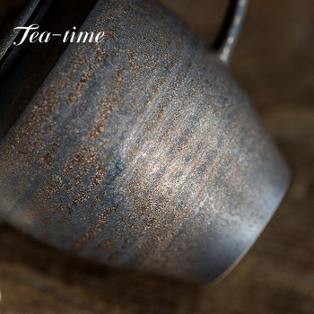 250 мл ръчно изработен керамичен чайник от тънка гума Желязна глазура Малък груб глинен съд с филтър Домакински кунг-фу чай Комплект инструменти за чайник