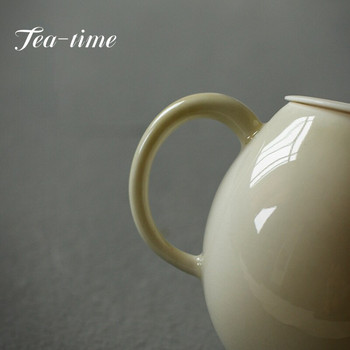 200 мл ретро керамичен чайник с глазура от растителна пепел в японски стил Малка единична тенджера Kung Fu Tea Master Pots с цедки Подарък за чай