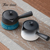 230 ml-es kínai minimalista kerámia oldalfogantyú teáskanna Modern teafőző egyedény szűrővel Kung Fu tea forrázásgátló teáskészlet