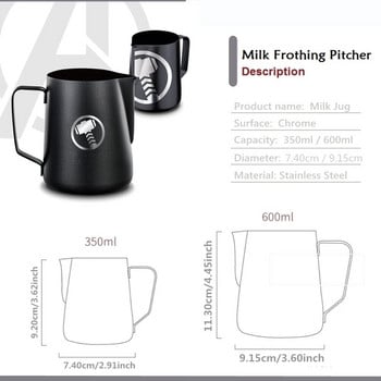 Milk Frothing Pitcher Milk Foam Pot Αντικολλητικό Coffee Pull Flower Pot New Milk Foam Pot Μηχανή καφέ Αντιστοίχιση φλιτζάνι αφρού γάλακτος