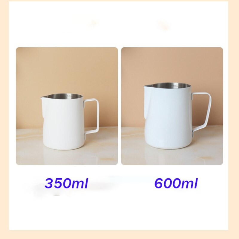 350 ml/600 ml 304 rozsdamentes acél tejhabos csésze éles szájú sűrített húzós virágcsésze mérleg húzható virághengeres kávéfőző