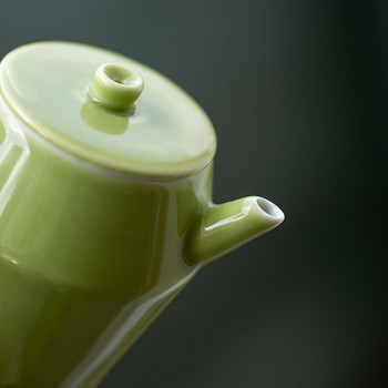 100 ml Бутикова ябълкова зелена глазура Керамичен чайник Чайник Единична тенджера с отвор за филтър Домакинска малка кана за чай Kung Fu Комплект за чай