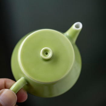 100 ml Бутикова ябълкова зелена глазура Керамичен чайник Чайник Единична тенджера с отвор за филтър Домакинска малка кана за чай Kung Fu Комплект за чай