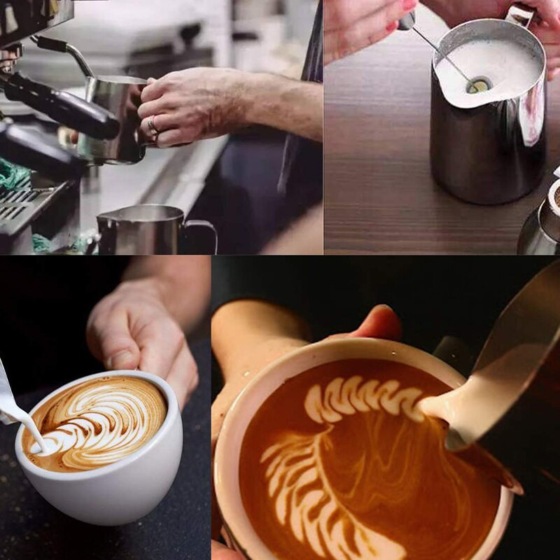 350/600 ml-es kávéhabosító tejhabos kancsó Rozsdamentes acél eszpresszó kávé Barista Art tejkrémes csésze cappuccino kancsó