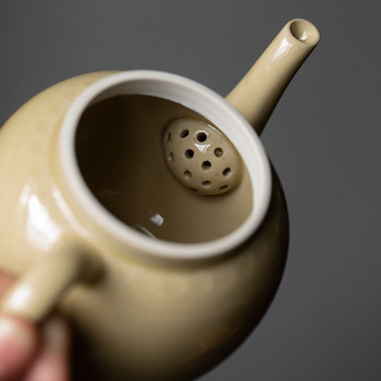 Ding Ware Yellow Teapot Ceramic Yellow Teapot Little Teapot Χειροποίητο Kung Fu Tea Set Tea Ruyi Kettle Παρασκευαστής τσαγιού Βραστήρας τσαγιού