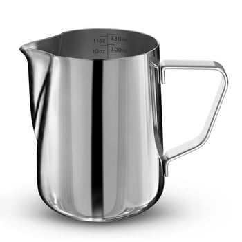 HiMISS Stainless Steel Fothing Steaming Pitcher Garland Cup 350ml για μηχανή εσπρέσο, αφρόγαλα καφέ και μηχανή latte