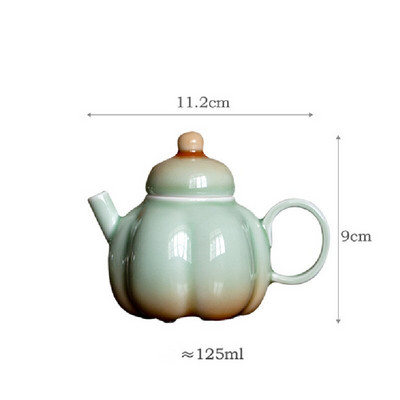 Új 125 ml-es Retro Celadon Gradient Pumpkin Pot Exquisite Household Teáskanna Literati Sketch Pot Play Pot Tea Club Kung Fu teáskészlet