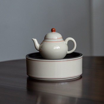 150 мл античен растителен пепел Малък керамичен чайник Ретро кунг-фу комплект за чай Единична тенджера във формата на круша Ръчно изработен чайник Чайник с филтър