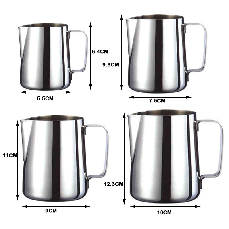 Rozsdamentes acél tejhabos kancsó Eszpresszó kávé Barista Craft Latte Cappuccino tejszínhabos kancsó