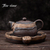 Japán aranyozott vasmáz lótusz füstölő fogantyús edény kerámia kung fu teáskanna egy teáskanna kézi Ewer Pu'er teafőző eszköz