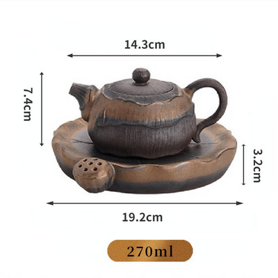Japán aranyozott vasmáz lótusz füstölő fogantyús edény kerámia kung fu teáskanna egy teáskanna kézi Ewer Pu'er teafőző eszköz