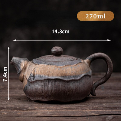Japán aranyozott vasmáz lótusz füstölő fogantyús edény kerámia kung fu teáskanna egy teáskanna kézi Ewer Pu'er teafőző eszköz