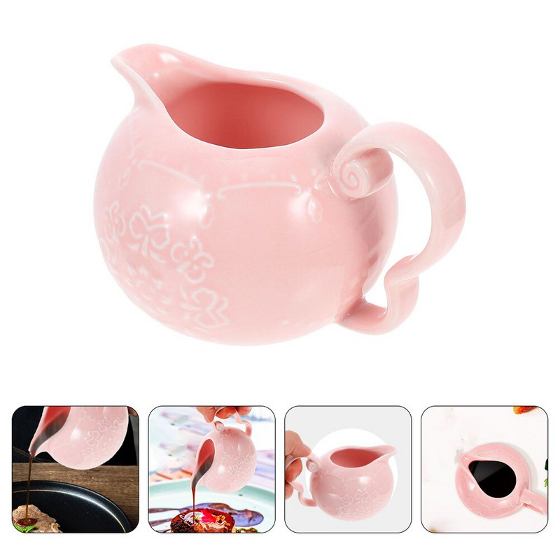Kancsókrémes kerámia adagoló szósz csésze kancsó kávészirup habosító mini adag porcelán kis habzó mártás csészék