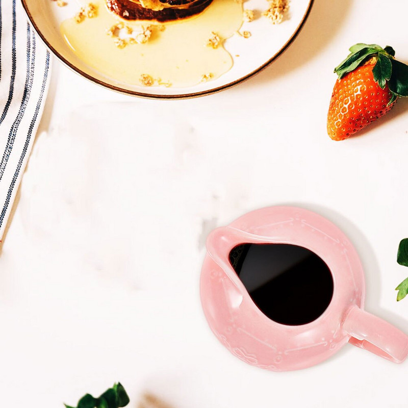 Kancsókrémes kerámia adagoló szósz csésze kancsó kávészirup habosító mini adag porcelán kis habzó mártás csészék