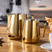 Tejhabosító kancsók Kávégőzölő kancsók 350/600 ml-es rozsdamentes acél kancsók eszpresszó cappuccinohoz és tejhabosítóhoz