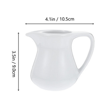 Creamer Pitcher Ceramicwith Handle Jug Sauce Coffee Mini White Cup Pourer Fothing Gravy Dish Cangs Sugar Pot Pitchers Dispenser