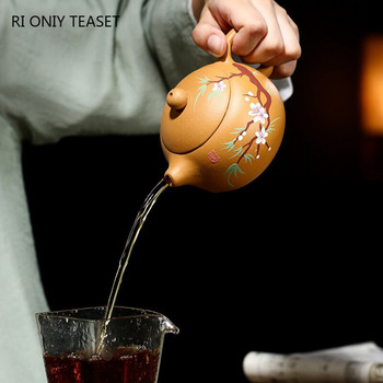 260ml Αυθεντικό Yixing Purple Clay Teapot Xishi Handmade Ball Hole Filter Pot Beauty Pot Chinese Zisha Tea Maker Teaware
