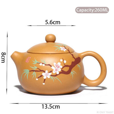 260 ml Autentiškas Yixing Purple Clay Xishi arbatinukas rankų darbo rutulinis filtras grožio puodas Kinijos Zisha arbatos virimo aparatas arbatos reikmenys