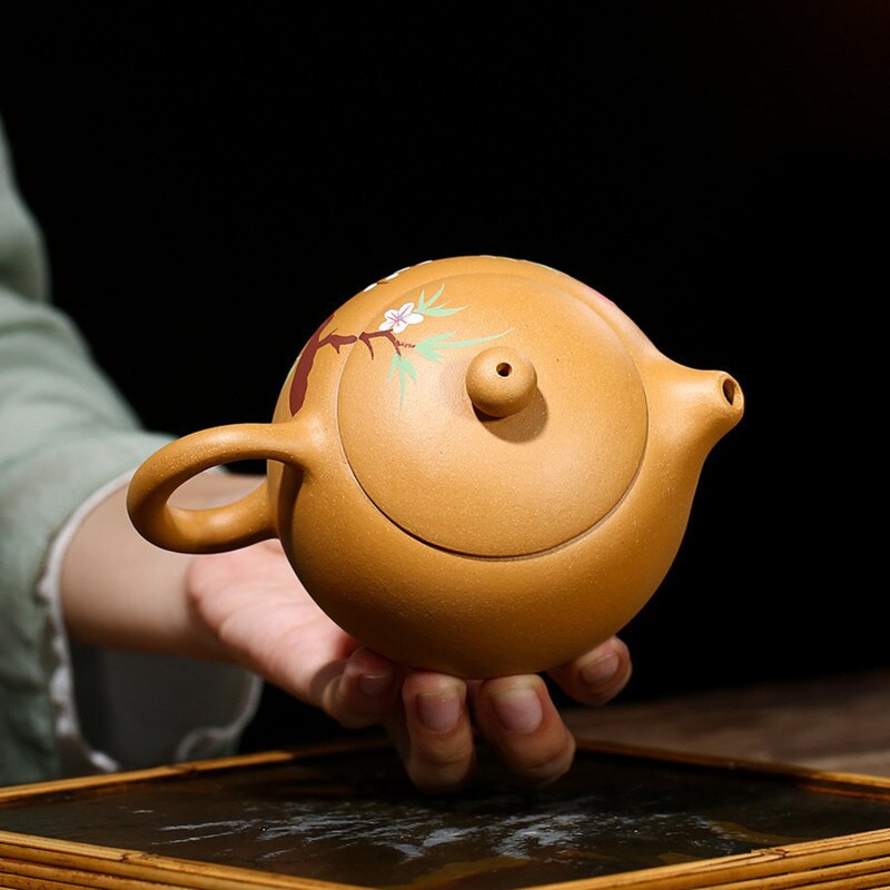 260 ml Autentiškas Yixing Purple Clay Xishi arbatinukas rankų darbo rutulinis filtras grožio puodas Kinijos Zisha arbatos virimo aparatas arbatos reikmenys