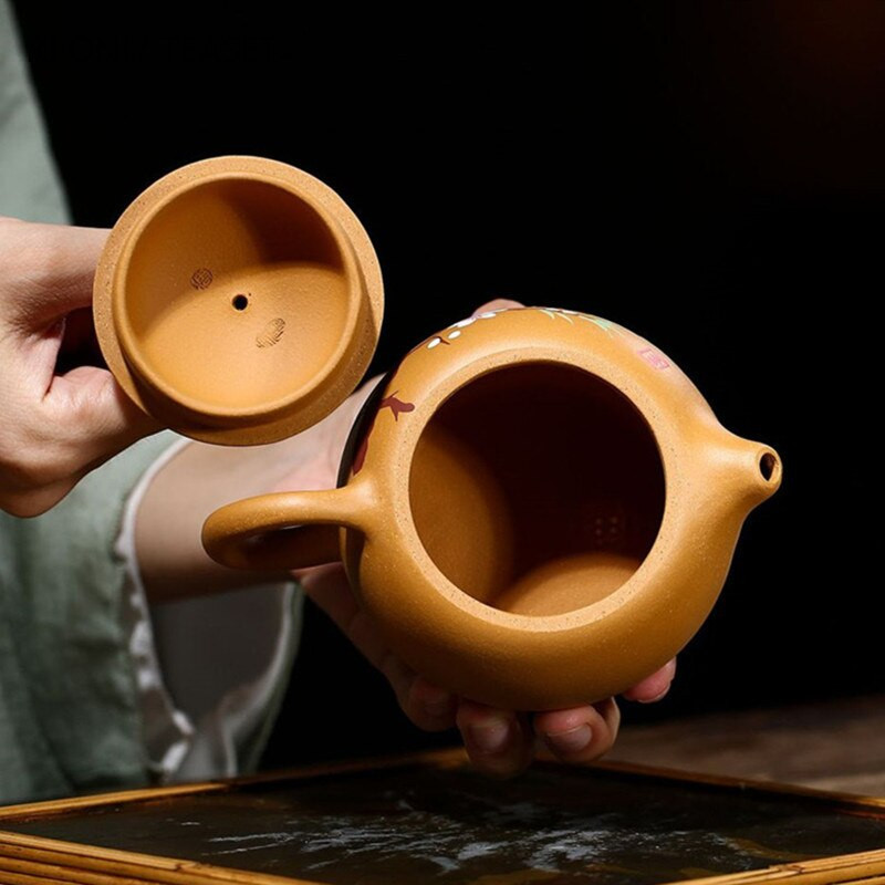 260 ml Autentiškas Yixing Purple Clay Xishi arbatinukas rankų darbo rutulinis filtras grožio puodas Kinijos Zisha arbatos virimo aparatas arbatos reikmenys