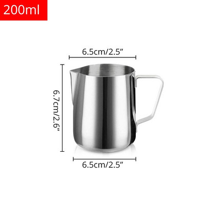 Rozsdamentes acél tejkancsó tejszínhabosító csésze 80/100/150/200 ml tejes csésze