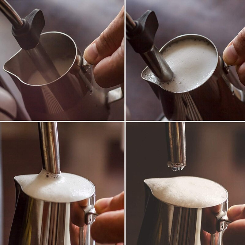 Rozsdamentes acél tejkancsó tejszínhabosító csésze 80/100/150/200 ml tejes csésze