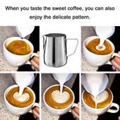 Rozsdamentes acél habosító gőzkancsó Garland Cup 350 ml eszpresszógéphez, kávétejhabosítóhoz és tejeskávéfőzőhöz