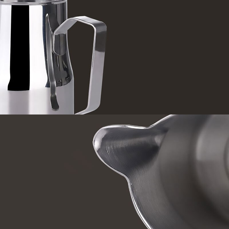 Ulcior de spumare a laptelui Urcioare de lapte profesionale din oțel inoxidabil cu gură rotunjită 350/550/750ml